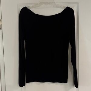 White House Black Market Black Off-the-Shoulder Sweater